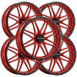 (set Of 5) Raceline Utv A11R Krank Xl 22X7 4X137 +0MM Red Wheels Rims 22" Inch. Fixed Price $1121.95.
