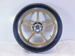 1984-1987 Yamaha Virago XV700 Gold 5 Spoke Front Wheel Rim Hub & Tire. Fixed Price $99.95.