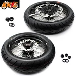 Kke 17'' Supermoto Wheels Tires Set Fit Suzuki DR650SE 1996-2026 Black Hubs Rims. Fixed Price $1099.00.