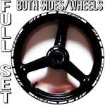 Reflective White Black Gp Rim Stripes Wheel Decals Tape Stickers Yamaha FZ-07. Fixed Price $29.99.
