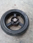 2002 Triumph Speed Four TT600 Rear Rim Wheel 17". Fixed Price $120.00.