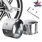 Chrome Front Axle Cap Nut Cover For Harley Softail Dyna Touring Street Glide Ab. Fixed Price $8.48.