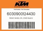 Ktm Genuine Front Wheel Cpl. 2.5X21 Black - 6030900124430. Fixed Price $1172.20.