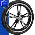 Enforcer Reinforcer Gloss Black Machined Wheel Harley Touring 21" Tire Package. Fixed Price $975.00.