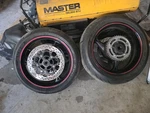 08-20 Suzuki Hayabusa GSX1300R Oem Front Rear Rim W Tires Rotors Match Set Red. Fixed Price $795.00.