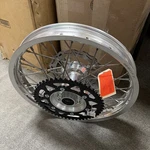 Warp 9 Ktm/hsq Rear Wheel 18X2.15 Silver W/ Blk 50T & Rotor New Never Mounted. Fixed Price $349.99.