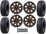 Set Of Tusk Terrabite Tires 32X10-15 Uinta 4/137 Bronze Wheels And Lug Nuts. Fixed Price $1639.76.
