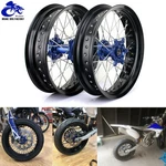 17" Supermoto Spoked Wheels Set For Yamaha YZ250F YZ450F 2014 15 16 18 19-UP. Fixed Price $500.00.