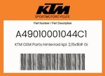 Ktm Genuine Hinterrad Kpl. 2,15X18# Giant 2024 - A49010001044C1. Fixed Price $785.39.