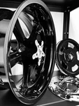 Harley Black Rear Muscle Wheel 2009 -17 Vrod Vrscf Pulley & Rotors Outright. Fixed Price $1999.00.