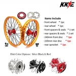Kke Dirt Bike Wheels For Honda XR400R 1996-04 XR600R Red Silver Gold Black Hubs. Fixed Price $569.00.