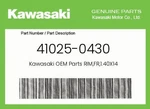 Kawasaki Genuine RIM,FR,1.40X14 41025-0430. Fixed Price $79.58.