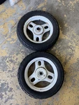1994-2001 Honda SA50 Elite White Front And Rear Rim 10IN Wheels Tires. Fixed Price $142.49.