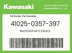 Kawasaki Genuine RIM,FR,14X6.0AT,F.S.BLACK 41025-0357-397. Fixed Price $409.79.