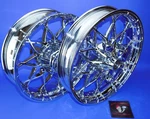 Harley Prodigy Wheels Chrome Plated By Willy Shiny Exchange Program. Fixed Price $1645.00.