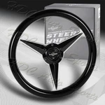 W-power 14" Black Wood Grain 6-HOLE 3-SPOKE Center 350MM Steering Wheel. Fixed Price $119.99.
