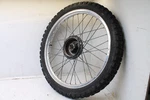 1981 Kawasaki KE175 Front Wheel 21" 21X1.60 Rim 41025-1012 Cracked Bent. Fixed Price $49.00.