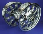 Indian Roadmaster Wheels Chrome Plated By Willy Shiny Ouright Sale. Fixed Price $1695.00.