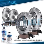 Front Rear Drilled Rotors Brake Pads For Town Country Grand Caravan Dual Piston. Fixed Price $219.99.