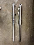 Chrome Fork Sliders Set Harley 84-99 Fxr Dyna Softail Sportster Single Disc. Fixed Price $445.00.