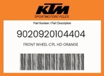 Ktm Genuine Front Wheel Cpl. Hd Orange - 9020920104404. Fixed Price $337.71.