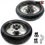 Kke 17" Supermoto Wheels Tires For Suzuki DRZ400S 00-2025 DRZ400E 2007 Black Rim. Fixed Price $1049.00.