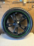 2022 Kawasaki Vulcan EN650 Front Wheel Rim Tire Green Need Repair. Fixed Price $249.00.