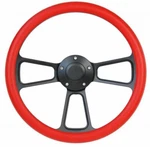 Hot Rod Street Rat Truck Red & Pbk Black Billet Steering Wheel Horn. Fixed Price $141.82.