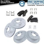 Front & Rear Performance Drilled Slotted Rotor Ceramic Brake Pad Kit. Fixed Price $171.41.