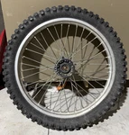 1985 Honda 600 Oem Front Wheel Rim Hub Spokes Tire 21". Fixed Price $100.00.