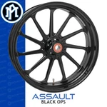 Performance Machine Assault Black Ops Front Motorcycle Wheel Harley Touring Pm. Fixed Price $1567.45.