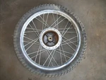 1975 Kawasaki F7 175 Front Rim Wheel Tire 19'' Enduro. Fixed Price $45.00.