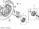 02-06 Honda Shadow Spirit 750 Rear Wheel Hub Sub-assembly 42635-MBA-000. Fixed Price $143.95.
