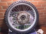 1989-91 Suzuki Front Wheel Rim Excel Brake Rotor Tire. Fixed Price $75.00.