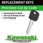 Kawasaki Motorcycle Keys Replacement Cut Code B311111-B314134. Fixed Price $11.99.