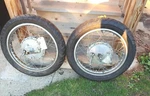 Suzuki Takasago Gt Rims 18" Front & Rear Shinko 10 Sr 712 Tires 1960-70'S. Fixed Price $680.00.