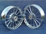 Harley Chrome Road Glide Fltr Touring Talon Wheels 09-21 Rims Exchange Program. Fixed Price $1250.00.