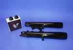 Harley 1984 - 1999 Touring Fork Legs And Axle Caps Gloss Black Exchange Program. Fixed Price $250.00.
