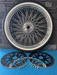 21" X3.5 80 Spoke Wheel Shinko White Wall Tire Kit Harley Touring Bagger 00-07. Fixed Price $659.00.