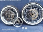 Dna Mammoth 52 Spoke Chrome Wheels Rotors Pulley Tires Harley 00-07 Deluxe. Fixed Price $2395.00.