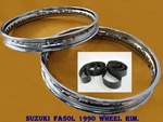 Fit Suzuki FA50L 1990 Front & Rear Steel Wheel Rim Set+tape Rubber #BI964#. Fixed Price $88.34.