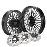 21X3.5 18X5.5 Fat Spoke Wheels Rims Rotors For Harley Touring Street Glide 09-23. Fixed Price $832.93.