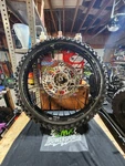 Kawasaki KX125 Front Wheel Rim Tire Rotor Axle Shinko 80/100-21. Fixed Price $84.00.