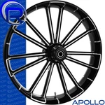 Rotation Apollo Darkside Custom Motorcycle Wheel Harley Touring Baggers 21". Fixed Price $1377.50.