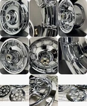 Harley Fat Boy Wheels 2025 -26 Custom Chrome Rotors Pulley Softail Rims Exchange. Fixed Price $2499.00.