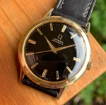 1966 Omega Original Black Dial Ref. LU6304 Automatic Cal. 550 Gold Filled Watch. Fixed Price $1699.00.