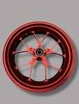 Aprilia RSV4 Factory Rear Wheel Oem Evo Forged 6X17 Red 2B006231 Bent. Fixed Price $484.99.