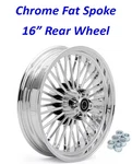 Fat Spoke 16" Rear Wheel Chrome Harley Electra Glide Ultra Road King Street. Fixed Price $359.95.