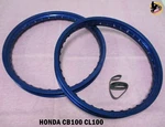 Fit Honda CB100 CL100 Aluminium Blue Front+ Rear Wheel Rim Set *NAN3829*. Fixed Price $192.85.