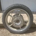 1984-1999 Yamaha Virago XV1000 XV1100 Gold Front Wheel Rim Hub Rotors. Fixed Price $99.00.